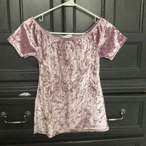 Urban Outfitters off shoulders velvet top